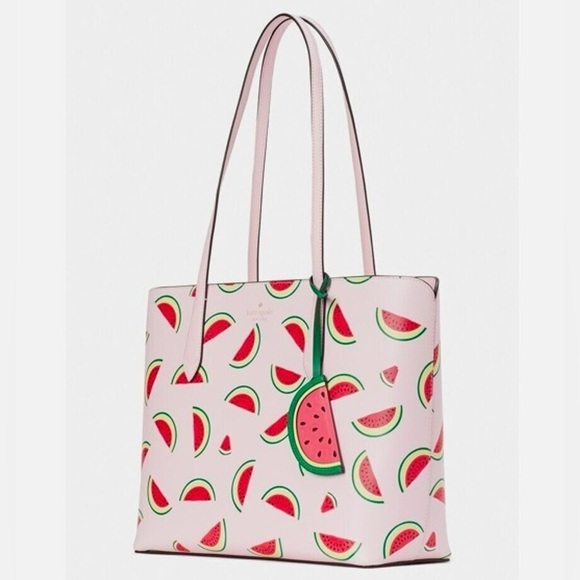 KATE SPADE NWT BUNDLE OF 4 Watermelon Tote, Charm & Wallet with dust bag - Picture 2 of 7